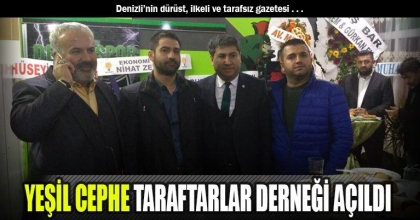 YEŞİL CEPHE TARAFTARLAR DERNEĞİ AÇILDI