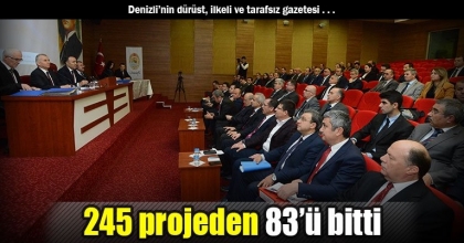 245 projeden 83’ü bitti