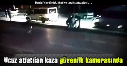 Ucuz atlatılan kaza güvenlik kamerasında
