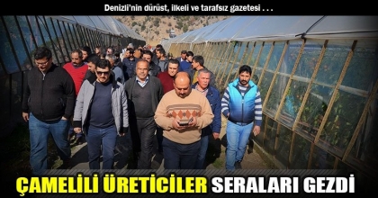 ÇAMELİLİ ÜRETİCİLER SERALARI GEZDİ
