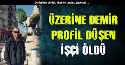 Üzerine demir profil düşen işçi öldü