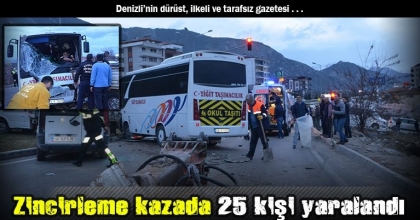 Zincirleme kazada 25 kişi yaralandı