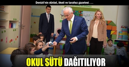 OKUL SÜTÜ DAĞITILIYOR