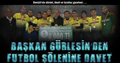 BAŞKAN GÜRLESİN’DEN FUTBOL ŞÖLENİNE DAVET