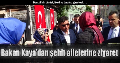 Bakan Kaya’dan şehit ailelerine ziyaret