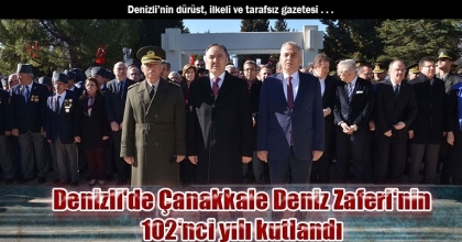 Denizli'de Çanakkale Deniz Zaferi'nin102'nci yılı kutlandı