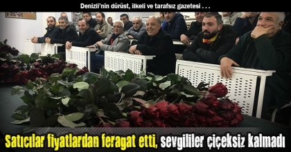 Satıcılar fiyatlardan feragat etti, sevgililer çiçeksiz kalmadı 