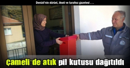 Çameli’de atık pil kutusu dağıtıldı