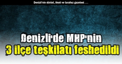 Denizli’de MHP’nin 3 ilçe teşkilatı feshedildi