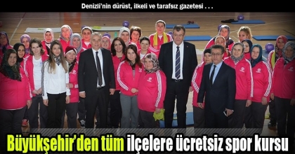 Büyükşehir’den tüm ilçelere ücretsiz spor kursu