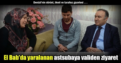 El Bab'da yaralanan astsubaya validen ziyaret
