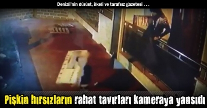 Pişkin hırsızların rahat tavırları kameraya yansıdı