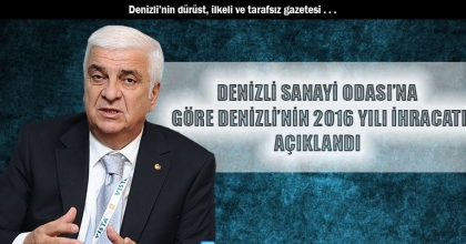 DENİZLİ SANAYİ ODASI’NA GÖRE DENİZLİ’NİN 2016 YILI İHRACATI AÇIKLANDI