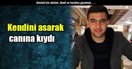 Kendini asarak canına kıydı