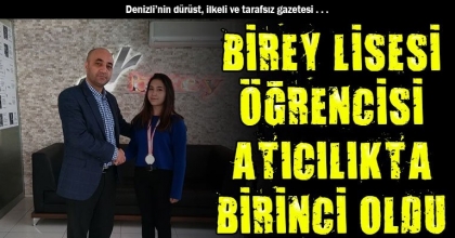 BİREY LİSESİ ÖĞRENCİSİ ATICILIKTA BİRİNCİ OLDU