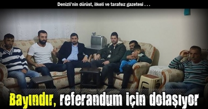 Bayındır, referandum için dolaşıyor