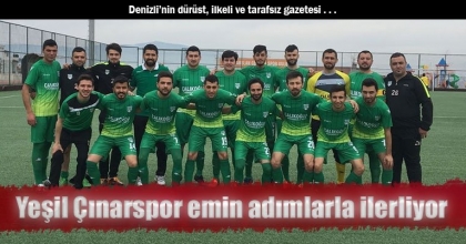 Yeşil Çınarspor emin adımlarla ilerliyor