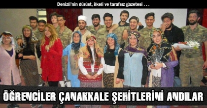 ÖĞRENCİLER ÇANAKKALE ŞEHİTLERİNİ ANDILAR