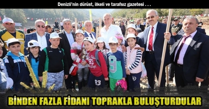 BİNDEN FAZLA FİDANI TOPRAKLA BULUŞTURDULAR