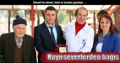 Hayırseverlerden bağış
