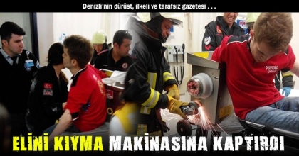 Elini kaptırdığı kıyma makinesi ile hastaneye getirildi