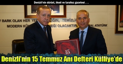 Denizli’nin 15 Temmuz Anı Defteri Külliye’de