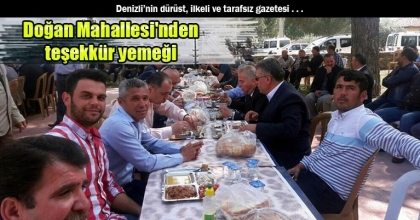 Doğan Mahallesi'nden teşekkür yemeği