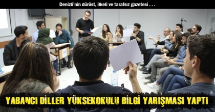 YABANCI DİLLER YÜKSEKOKULU BİLGİ YARIŞMASI YAPTI