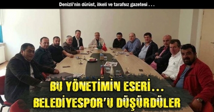 BU YÖNETİMİN ESERİ…  BELEDİYESPOR’U DÜŞÜRDÜLER