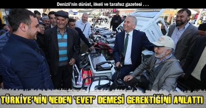 Başkan Zolan ilçelerde “EVET”i anlatıyor