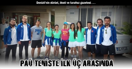 PAÜ TENİSTE İLK ÜÇ ARASINDA
