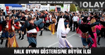 HALK OYUNU GÖSTERİSİNE BÜYÜK İLGİ