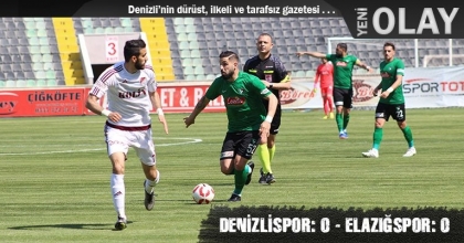 DENİZLİSPOR: 0 - ELAZIĞSPOR: 0