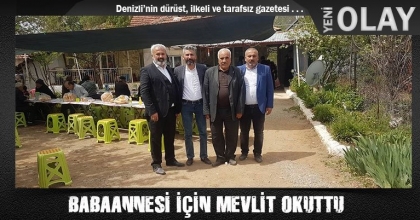 BABAANNESİ İÇİN MEVLİT OKUTTU