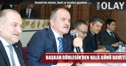 BAŞKAN GÜRLESİN’DEN HALK GÜNÜ DAVETİ