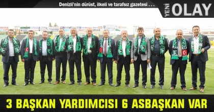 3 BAŞKAN YARDIMCISI 6 ASBAŞKAN VAR