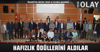 HAFIZLIK ÖDÜLLERİNİ ALDILAR