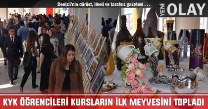 KYK ÖĞRENCİLERİ KURSLARIN İLK MEYVESİNİ TOPLADI