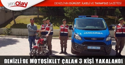 DENİZLİ’DE MOTOSİKLET ÇALAN 3 KİŞİ YAKALANDI