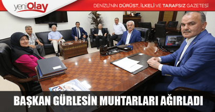BAŞKAN GÜRLESİN MUHTARLARI AĞIRLADI