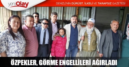 ÖZPEKLER, GÖRME ENGELLİLERİ AĞIRLADI