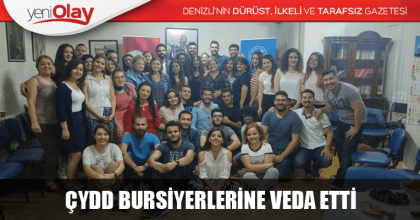 ÇYDD BURSİYERLERİNE VEDA ETTİ