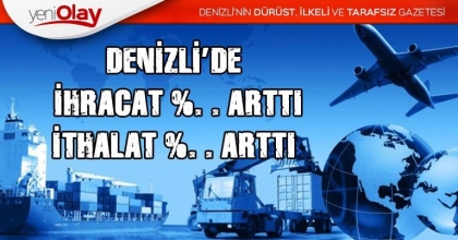 DENİZLİ’DE İHRACAT %. . ARTTI, İTHALAT %. . ARTTI