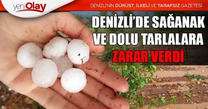 DENİZLİ’DE SAĞANAK VE DOLU TARLALARA ZARAR VERDİ