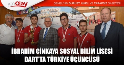 İBRAHİM CİNKAYA SOSYAL BİLİM LİSESİ DART’TA TÜRKİYE ÜÇÜNCÜSÜ