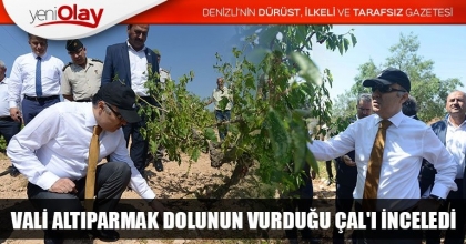 VALİ ALTIPARMAK DOLUNUN VURDUĞU ÇAL'I İNCELEDİ