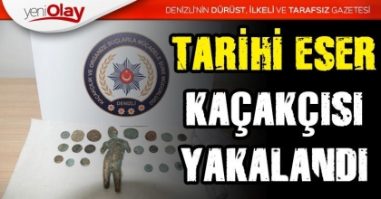TARİHİ ESER KAÇAKÇISI YAKALANDI