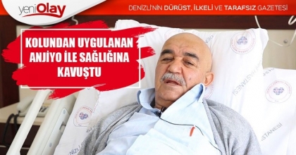 KOLUNDAN UYGULANAN ANJİYO İLE SAĞLIĞINA KAVUŞTU