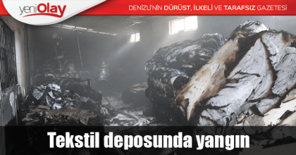 Tekstil deposunda yangın 