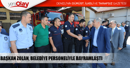 BAŞKAN OSMAN ZOLAN, BELEDİYE PERSONELİYLE BAYRAMLAŞTI
